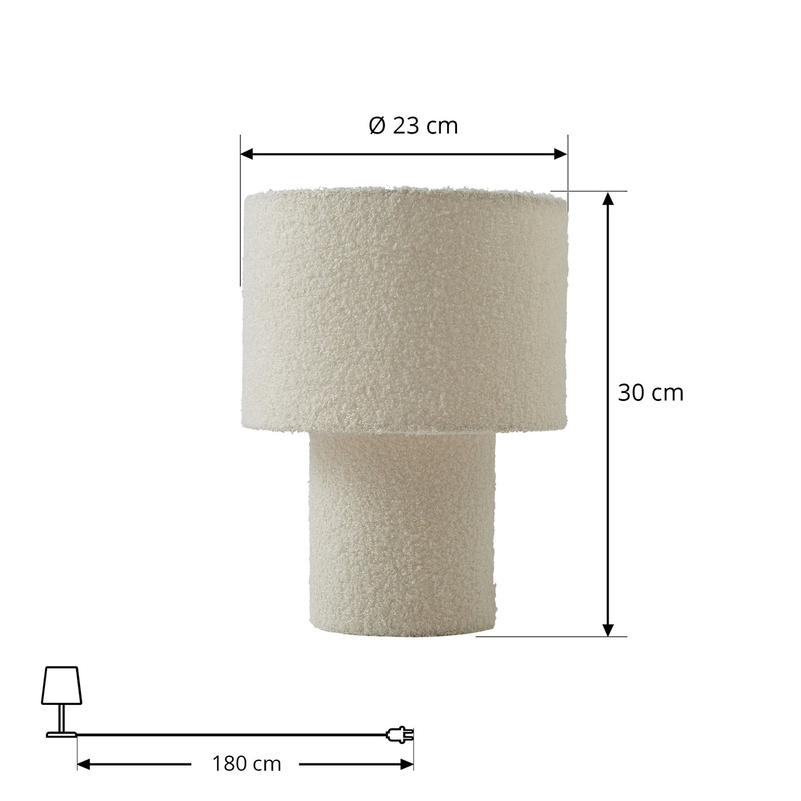 Jone Lampe de Table Blanc - Lindby