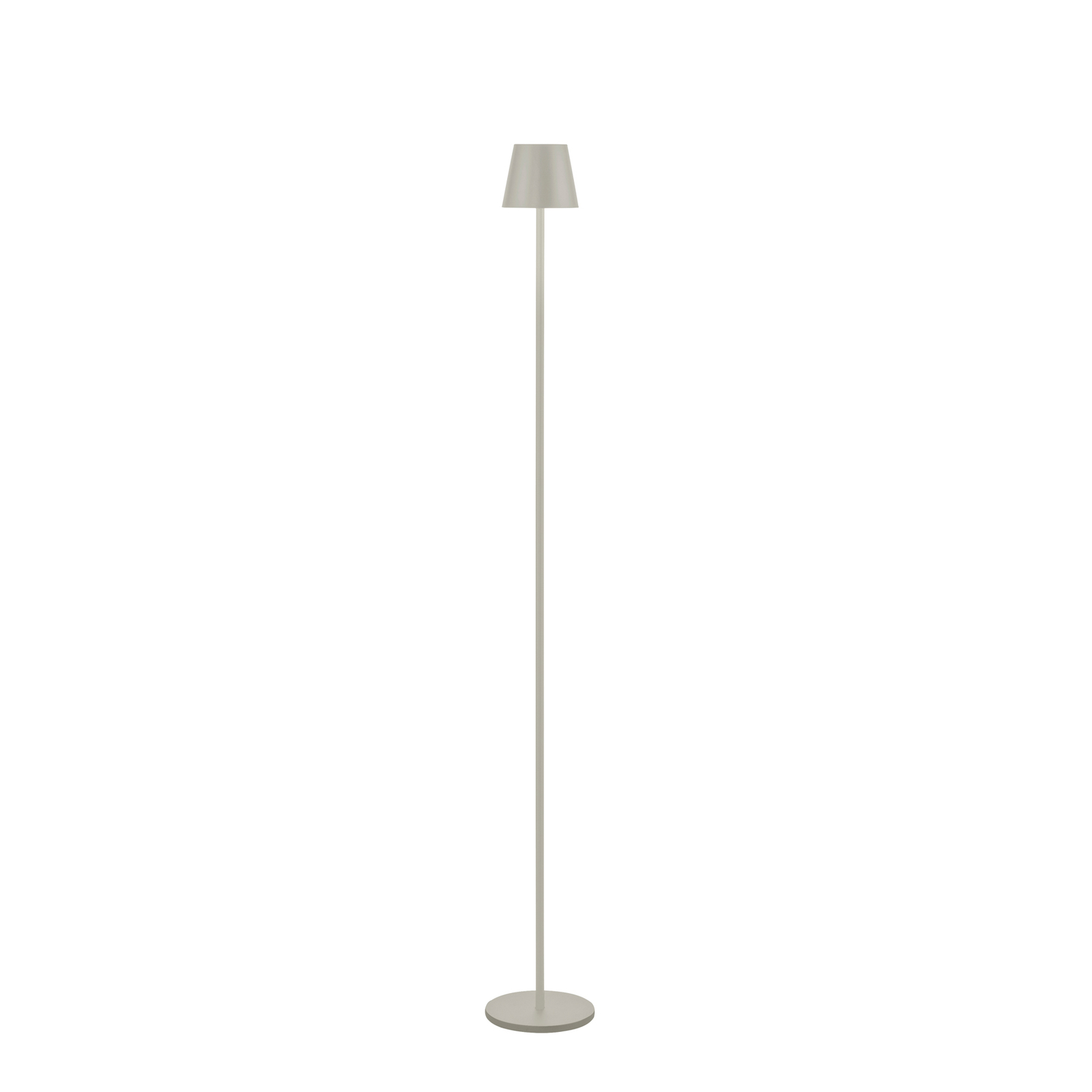 JUST LIGHT. LED-Akku-Stehlampe Euria, grau-beige, Eisen IP54