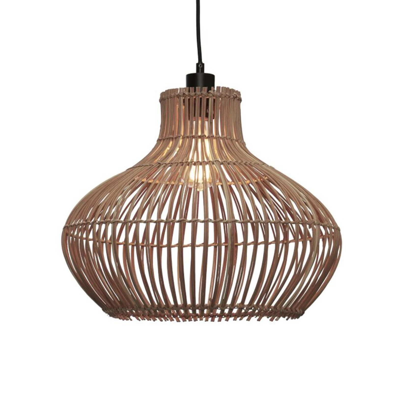 GOOD & MOJO Lampada a sospensione Kalahari, Ø 42 cm, color naturale, rattan, E27