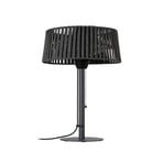 Pyravo varmestråler, svart, aluminium, høyde 70 cm, IP44 – Lucande