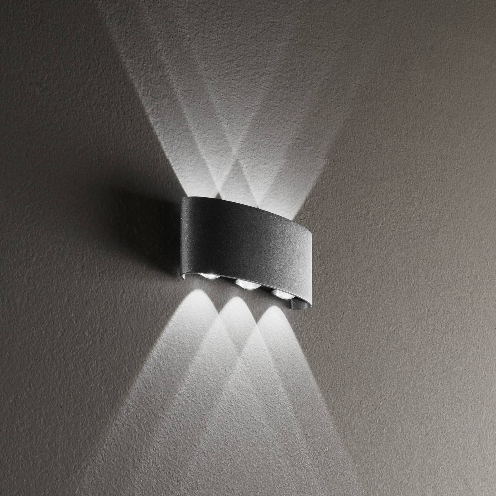 LED-Außenwandlampe Betle, anthrazit Breite 17 cm Metall CCT günstig online kaufen