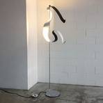 Knikerboker Curve - silver leaf LED floor lamp