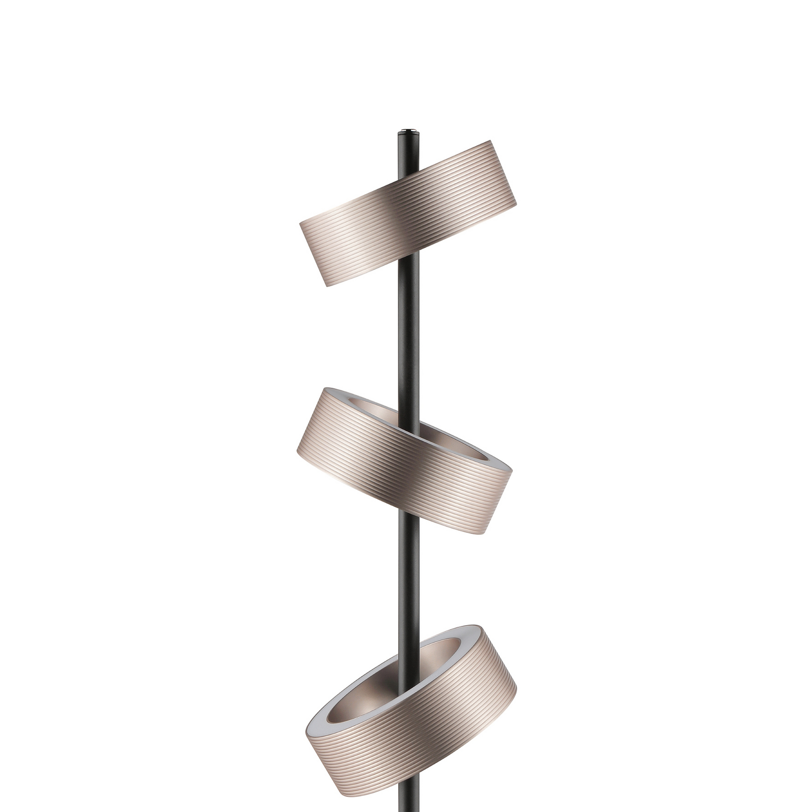 LED-stoječa svetilka Axion, črna/rjava, višina 150 cm, CCT, z možnostjo