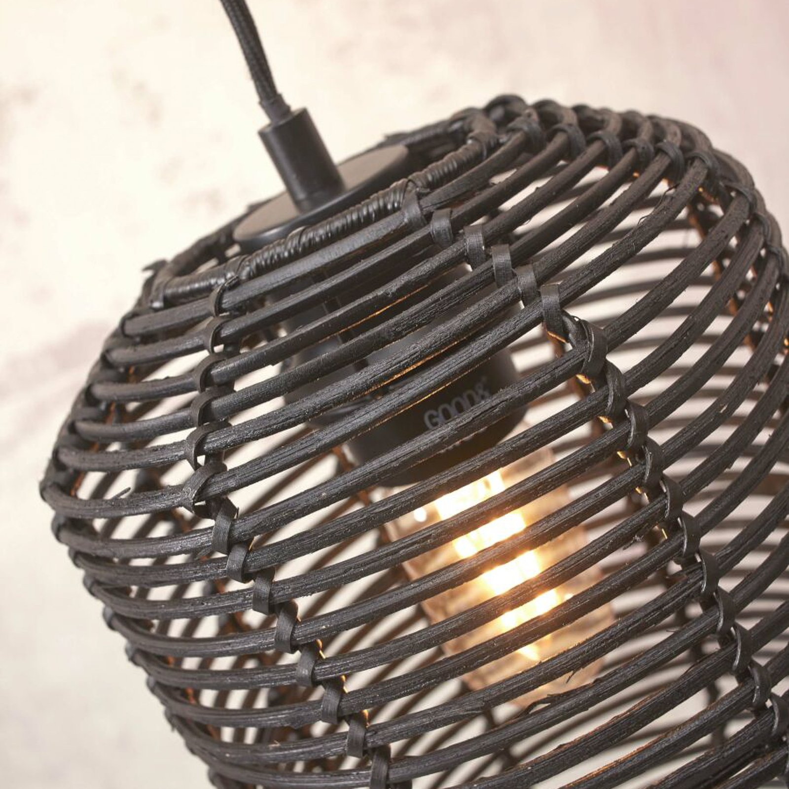 Good &amp; Mojo Tanami hanglamp, 18x25cm, zwart