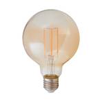 E27 LED globe bulb filament 6W 500lm, amber 1,800K