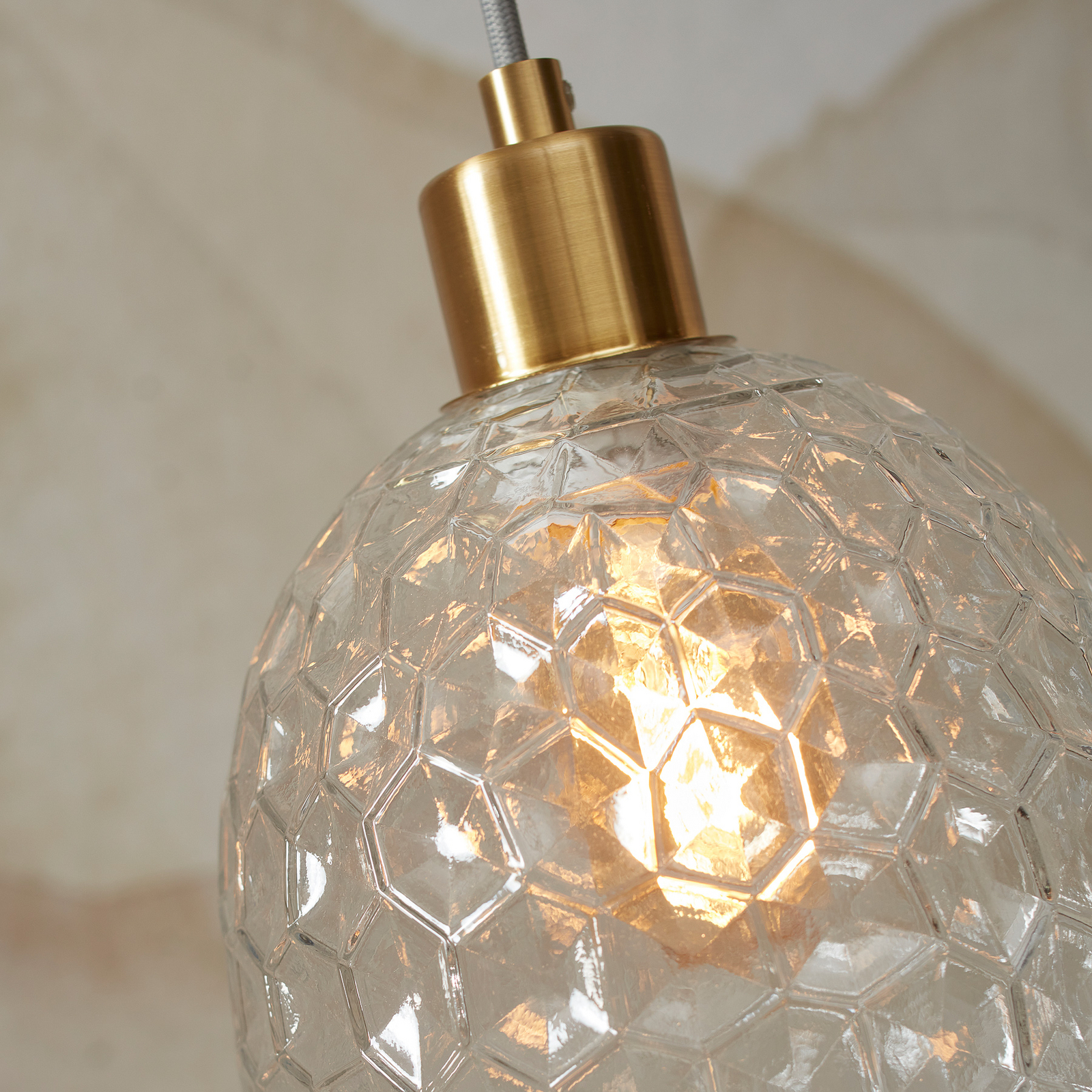 IT'S ABOUT ROMI Suspension Venice, ovale, transparente, verre, E27