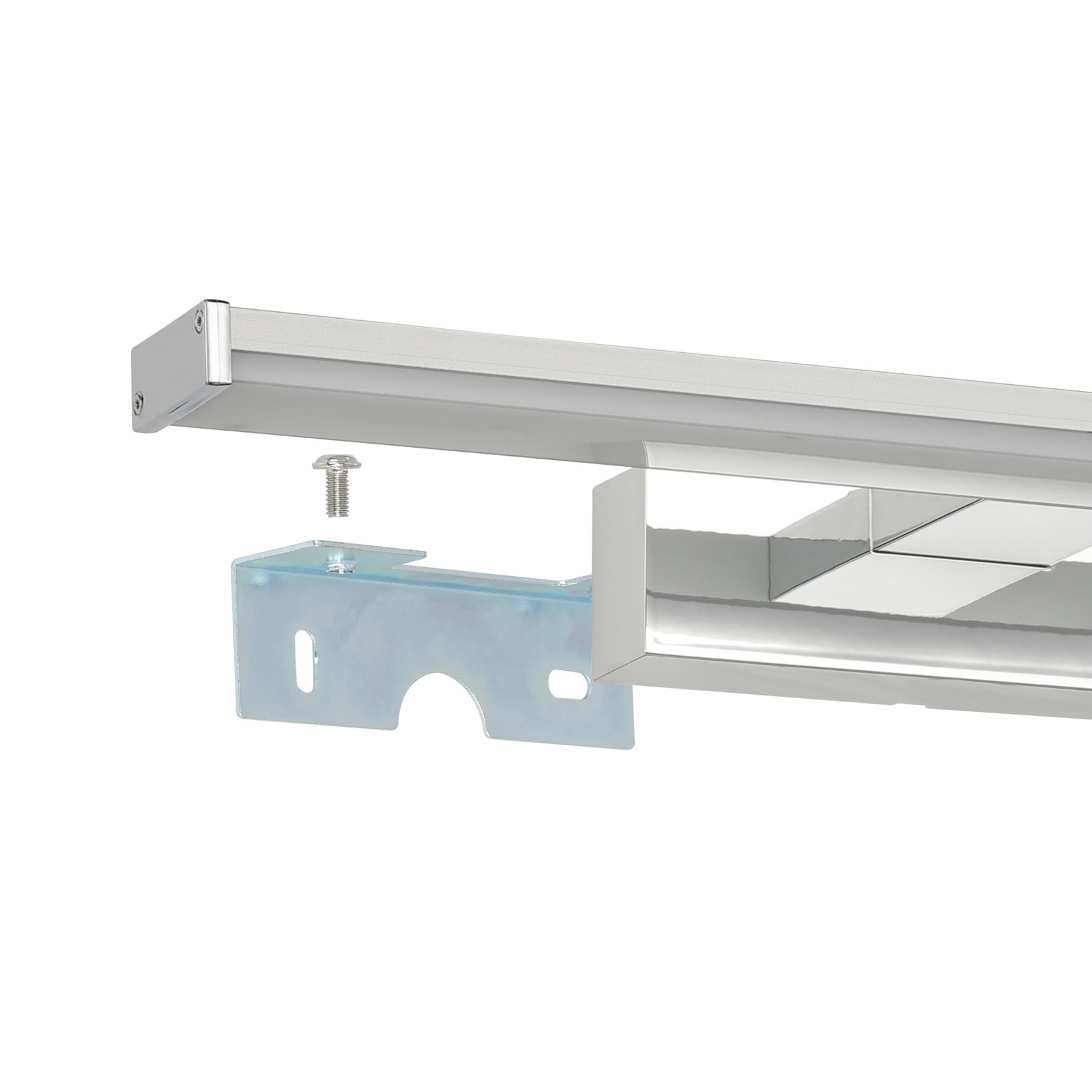 Lampada LED specchi Pandella 1, cromo 4.000 K 40cm