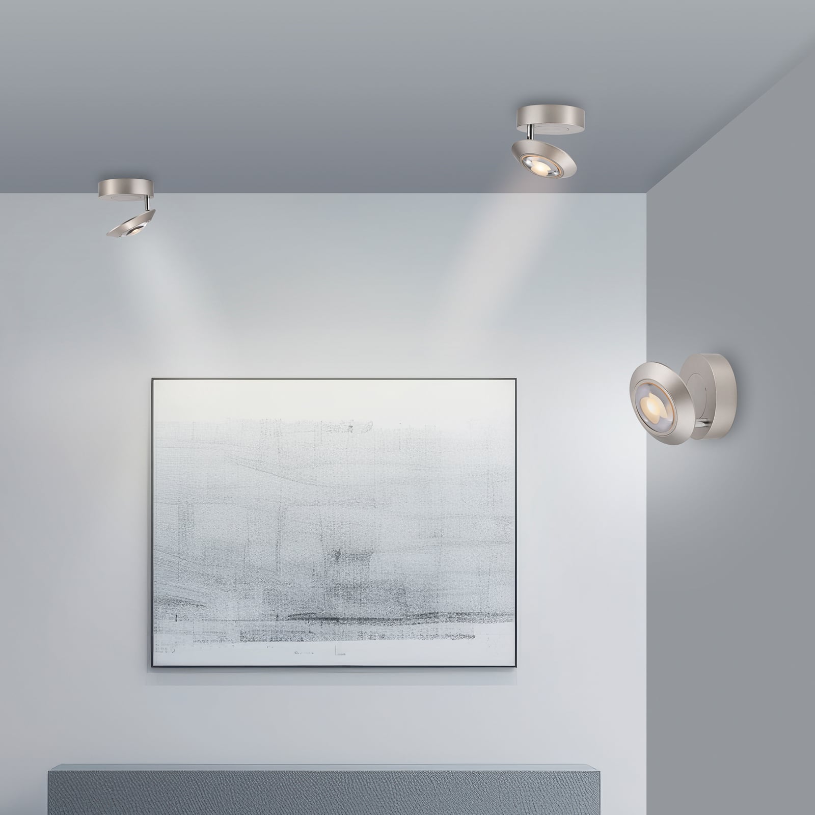 Oculis LED-Deckenlampe, silberfarben Ø15cm Eisen/Glas - PURE Oculis LED-Deckenlampe, silberfarben Ø15cm Eisen/Glas - PURE