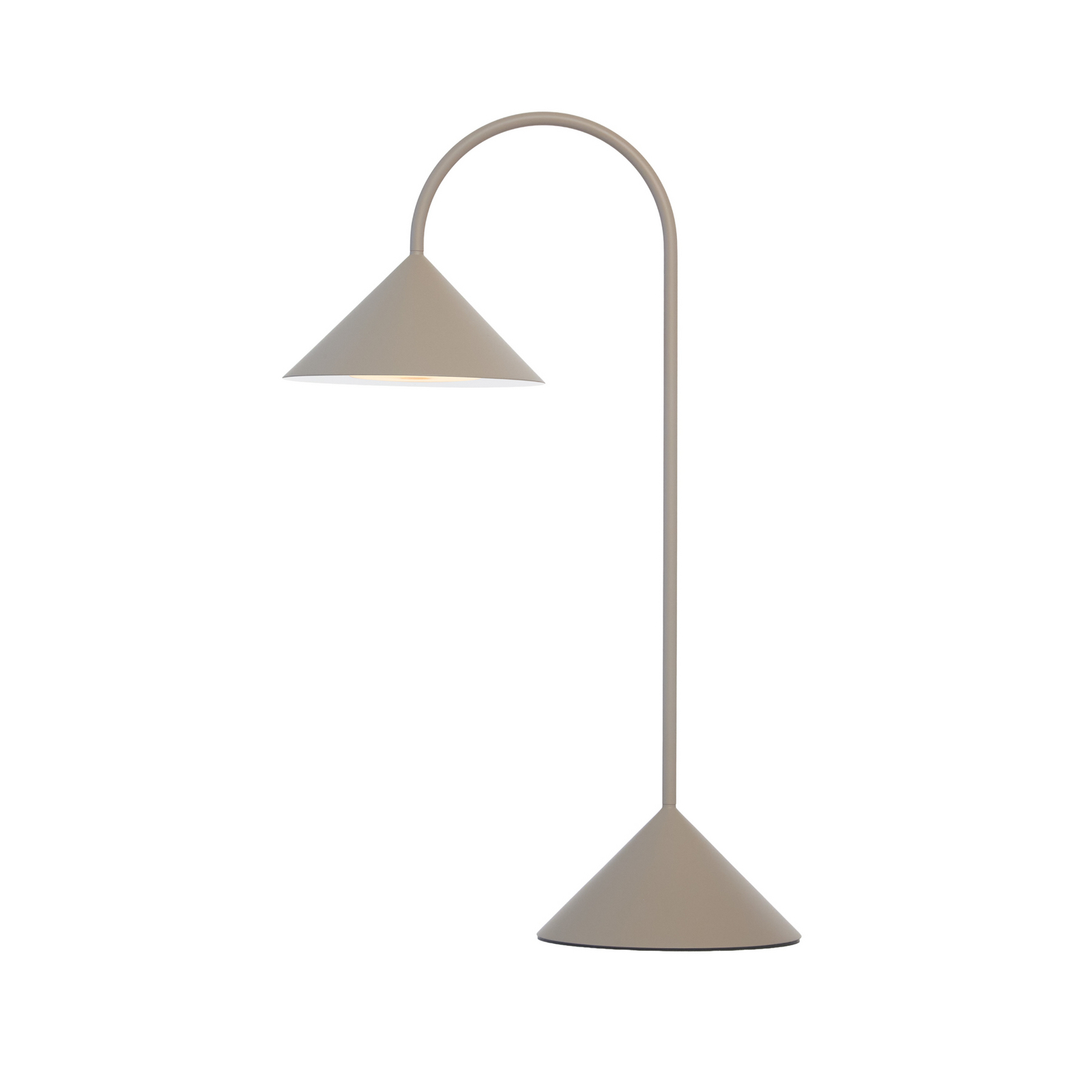 Grasp LED-batteridriven bordslampa, sandgrå, höjd 47 cm, metall - FRANDSEN
