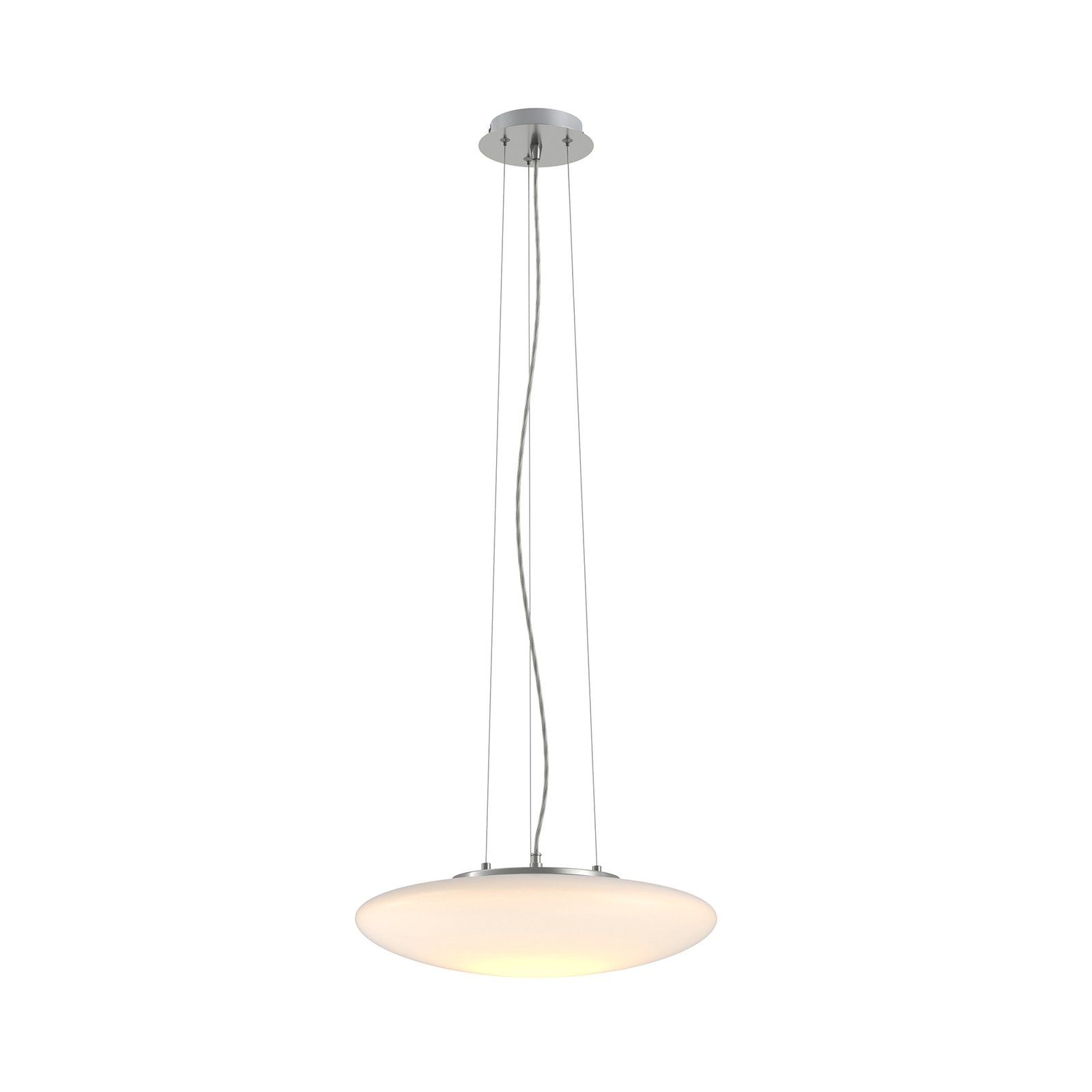 Gunda LED Pendant Opal/Nickel - Lindby