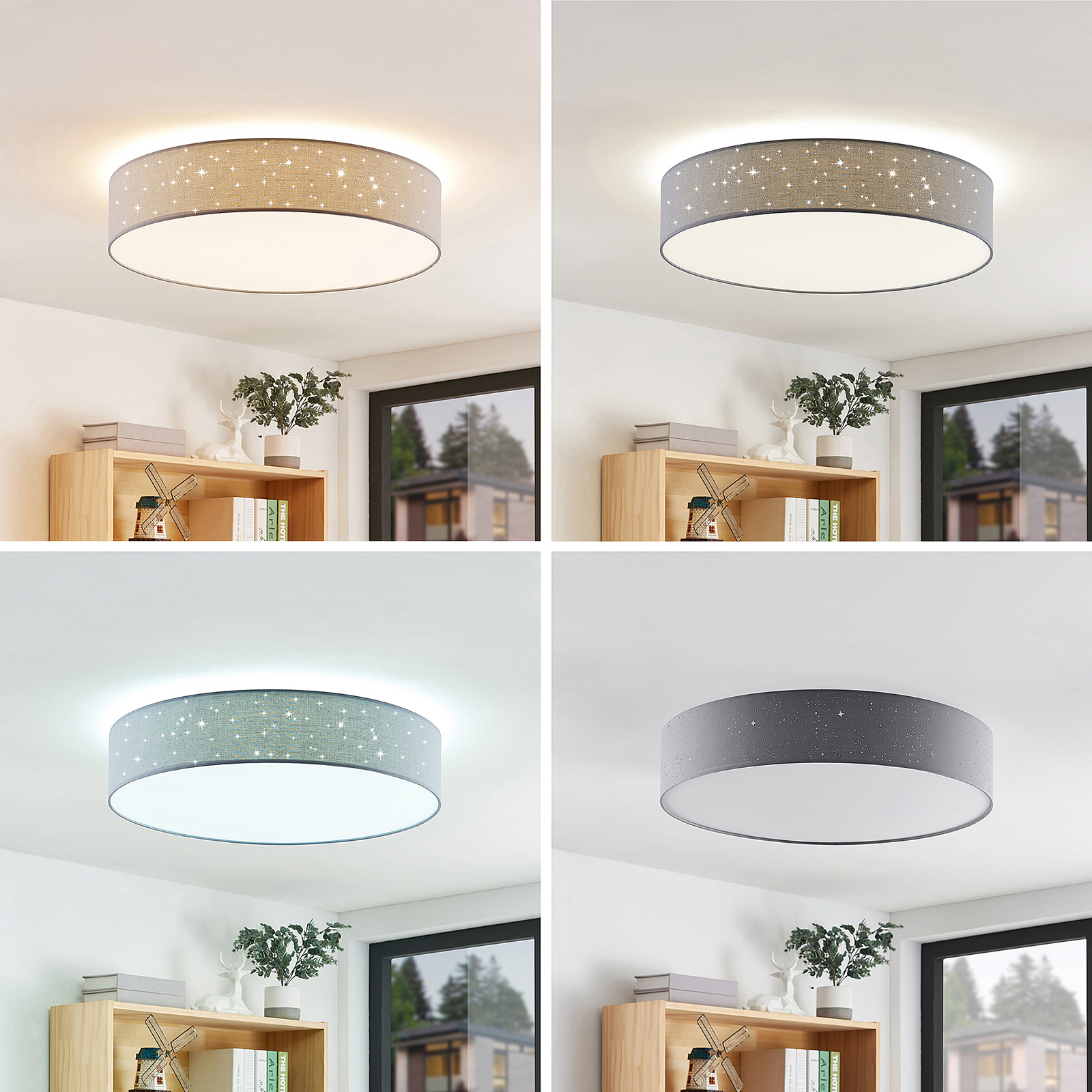 Ellamina LED Lámpara de Techo Ø60 Light Grey - Lindby