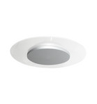 DOTLUX LED stropna svjetiljka MOONBASE srebrna Ø 37 cm aluminij/akril CCT
