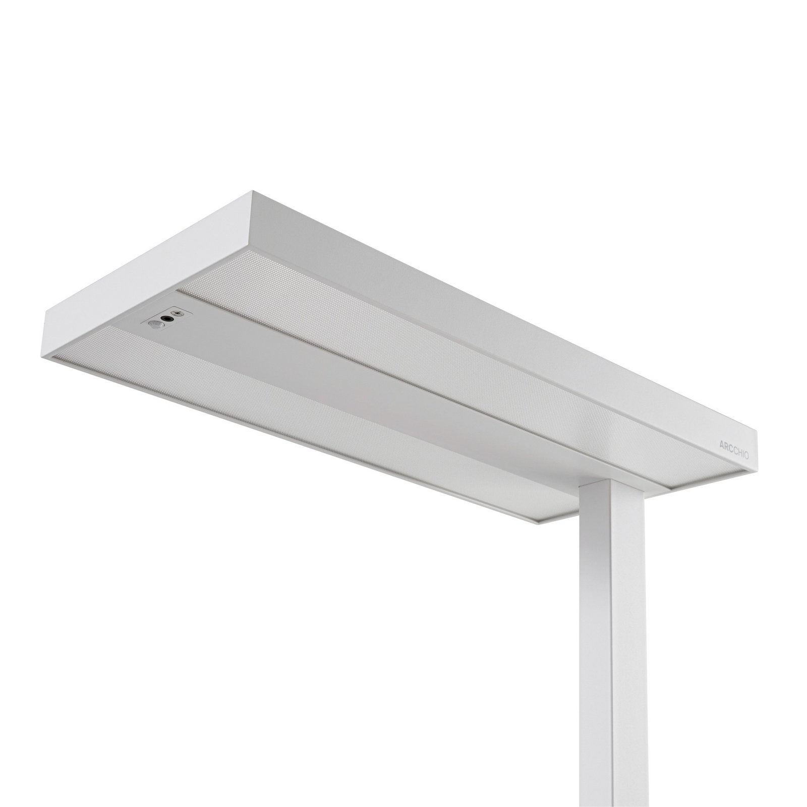 Arcchio LED klemlamp voor kantoor Logan, wit, dimbaar, sensor