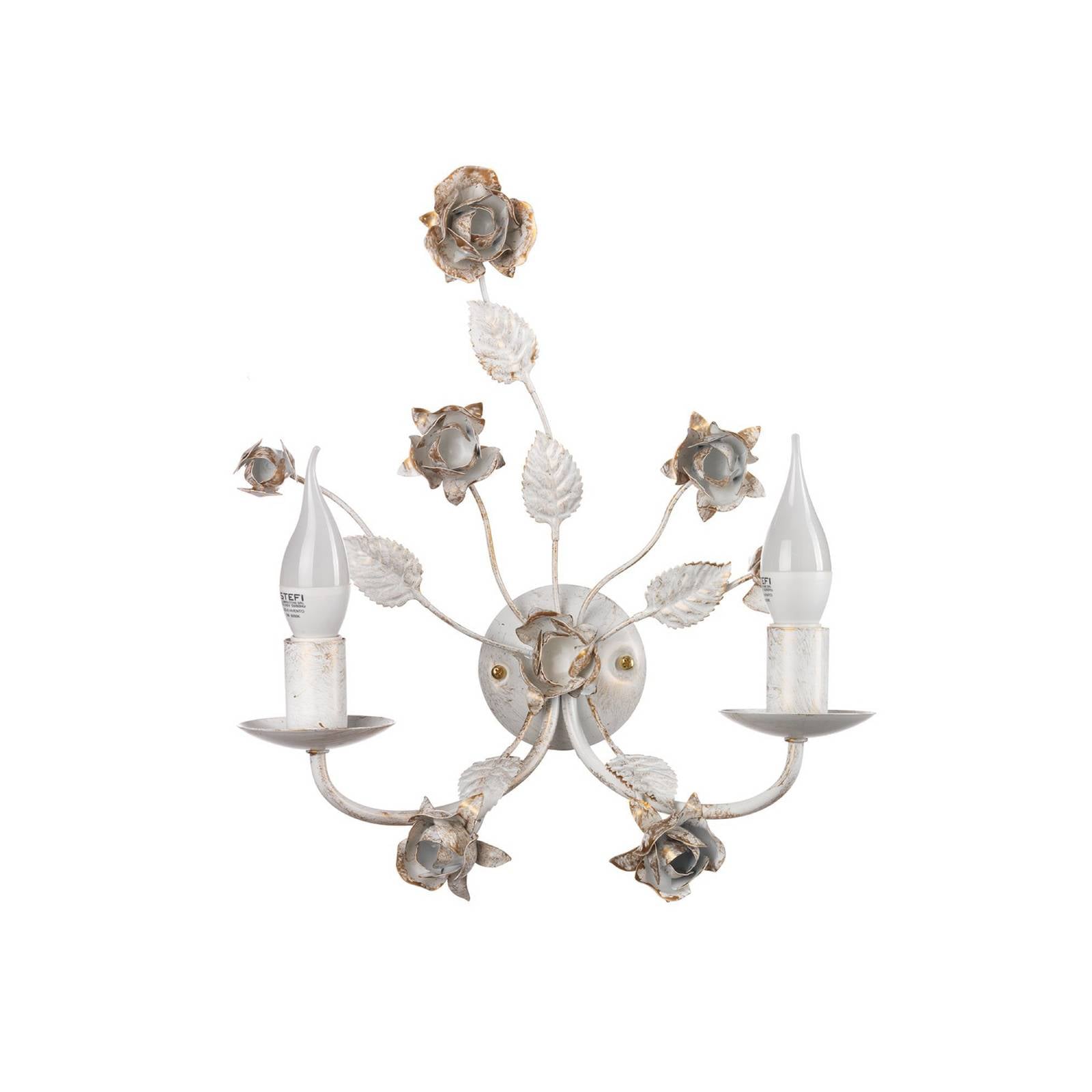 Onli Lighting - Onli carolina Flower Design Candle Wandleuchte Elfenbein