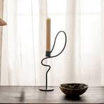 ferm LIVING Bougeoir Valse Tall, noir, fer