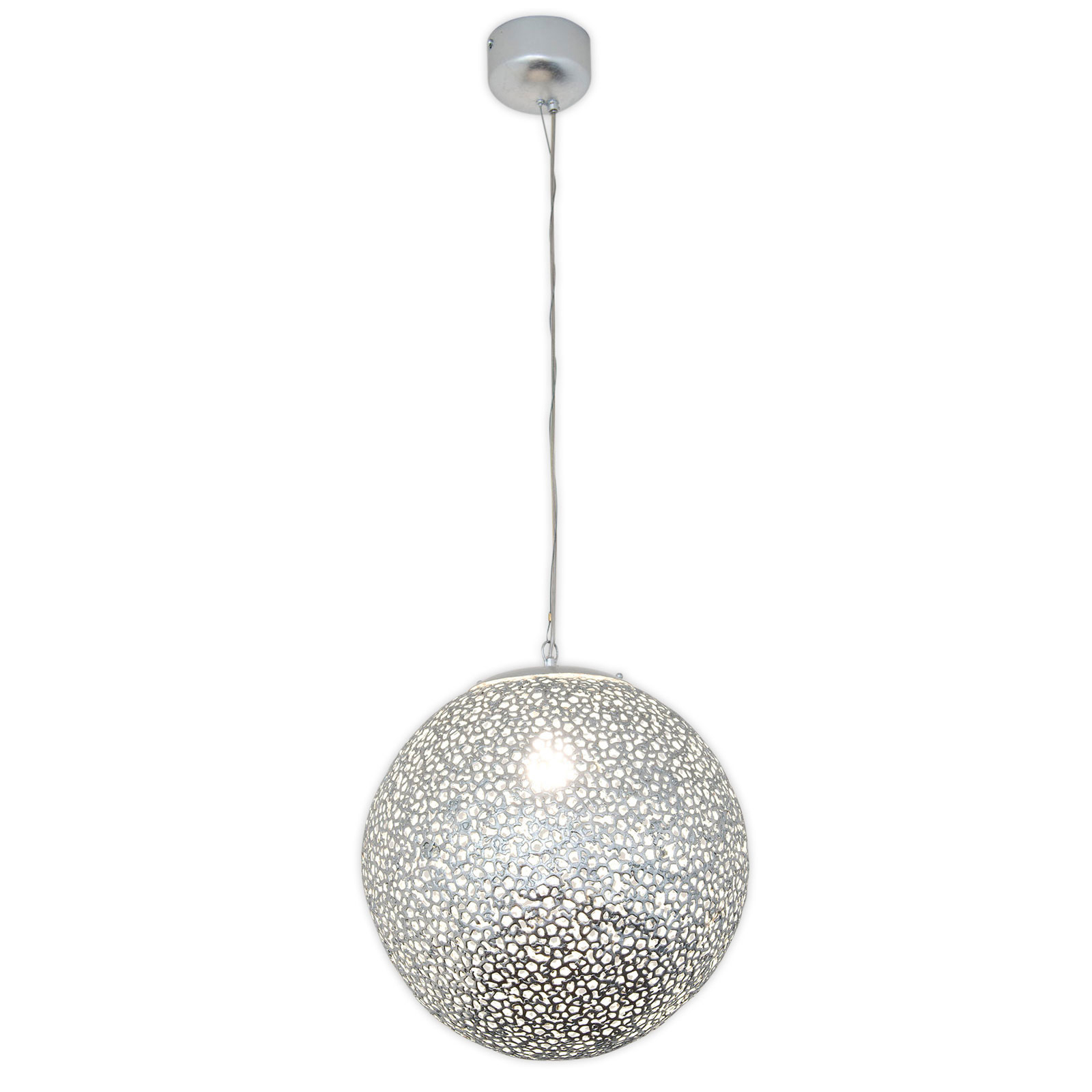 Hanglamp Utopistico in zilver Ø 40 cm