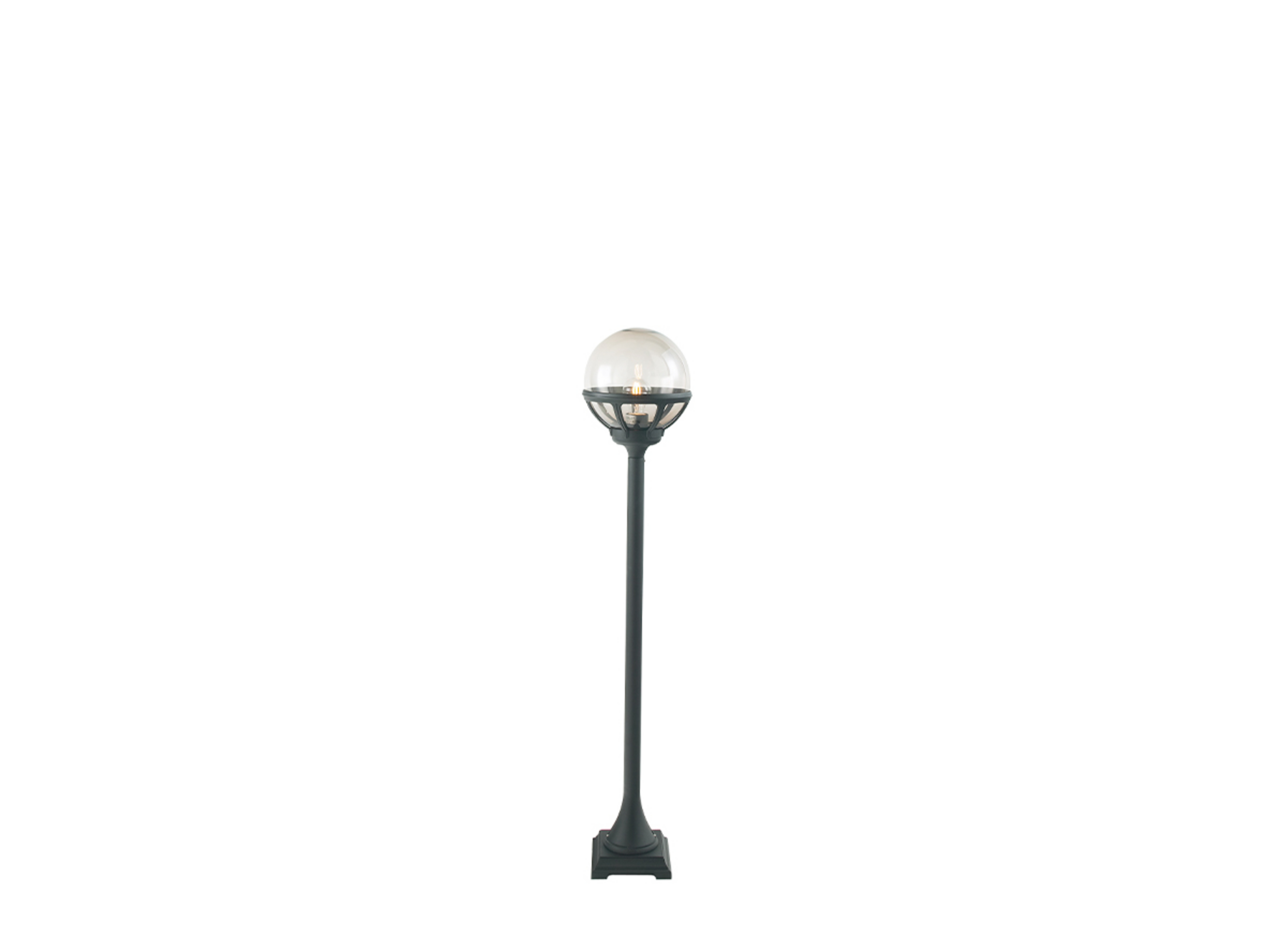 Záhradná lampa Bologna, betónový podstavec, číra/čierna - Norlys