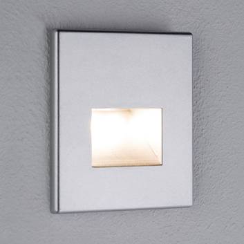 Paulmann LED-vägginbyggnadslampa Edge, krom matt