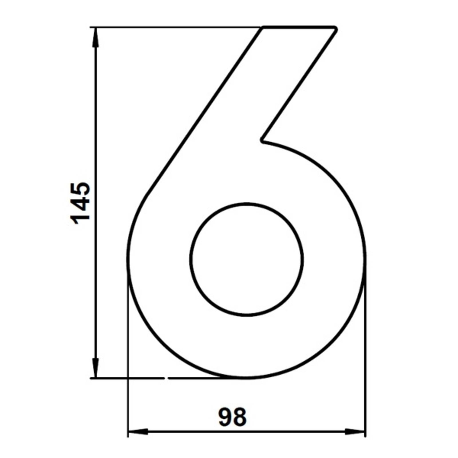 Albert Leuchten Numéro de maison 6- en inox