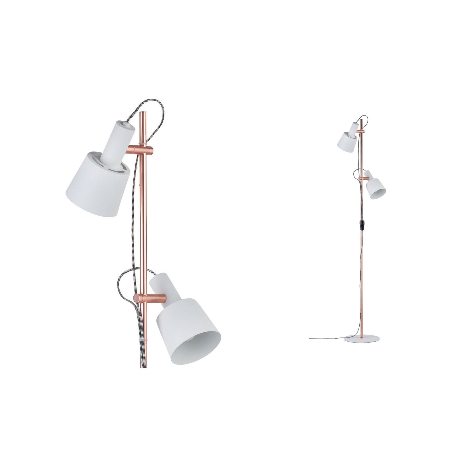 Haldar Floor Lamp White/Copper - Paulmann