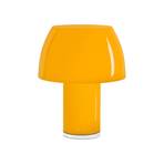 Nemo lámpara de mesa LED recargable Lorosae, amarillo, cristal, IP54, USB