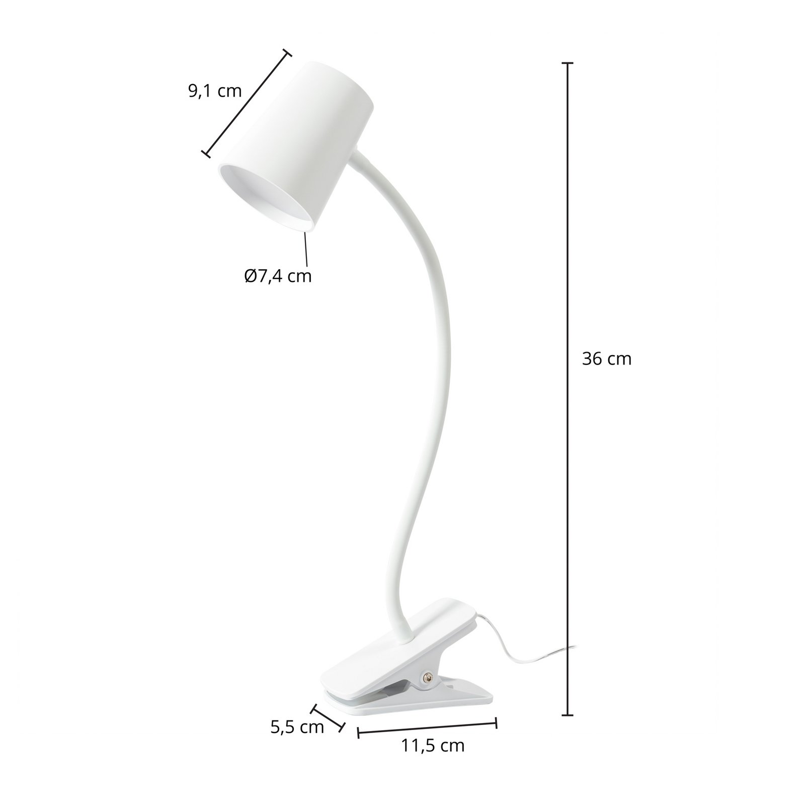 Ailina LED Klemmleuchte White - Lindby