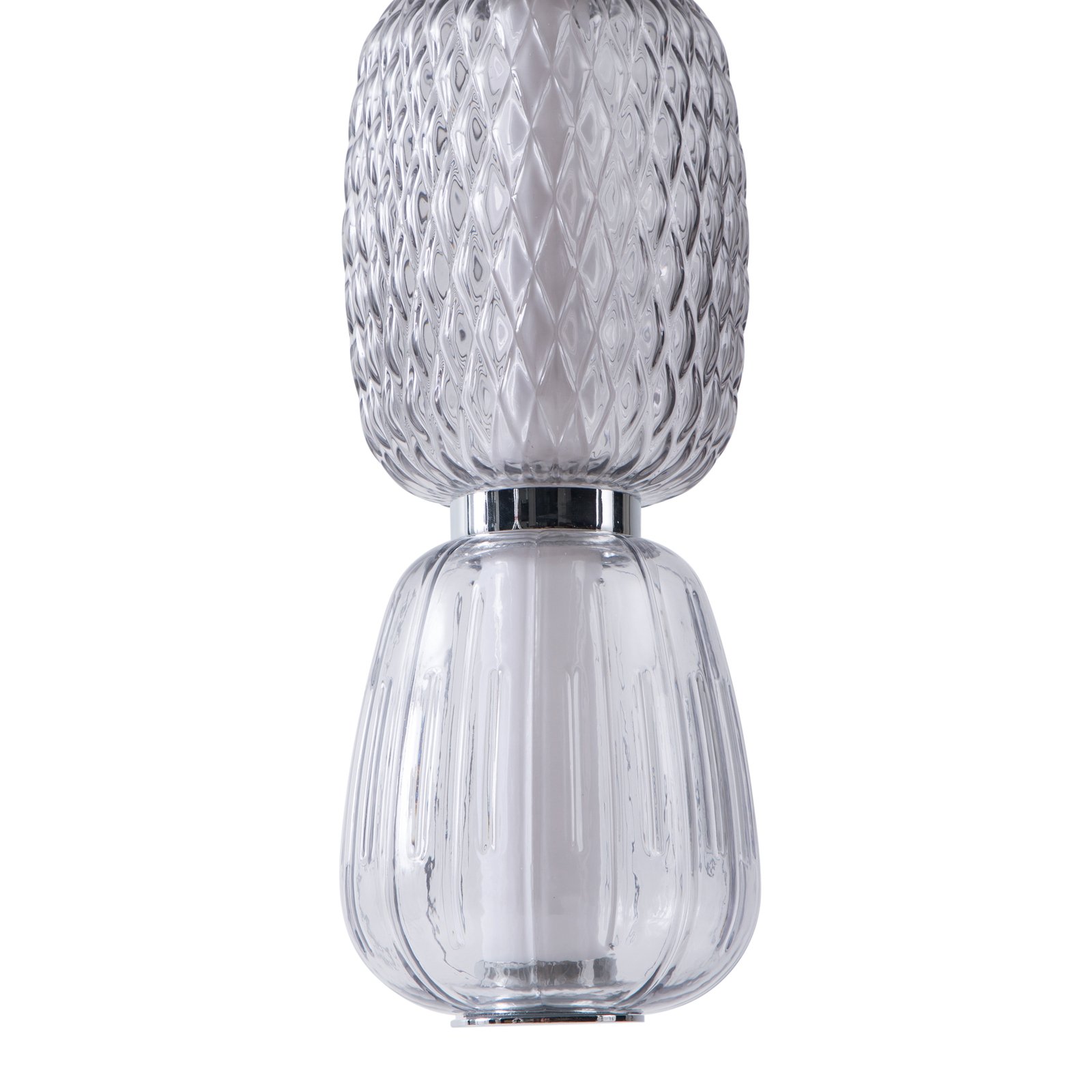Lucande Fedra LED pendant light, glass