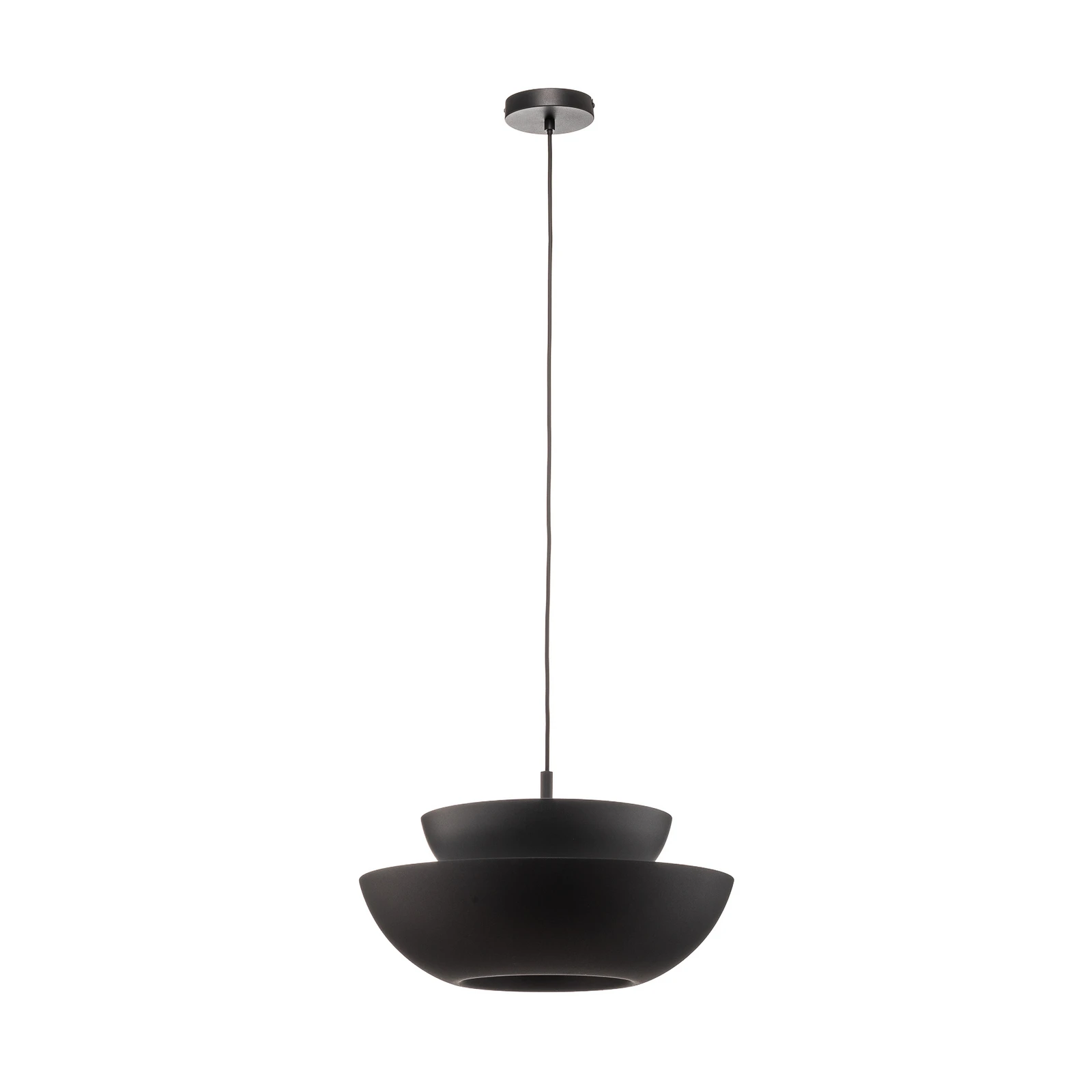 Lucande hänglampa Kellina, Ø 48 cm, svart, metall