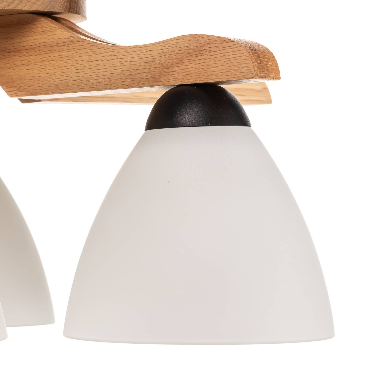 Lampa sufitowa Haro, dąb/biały, 5-punktowa