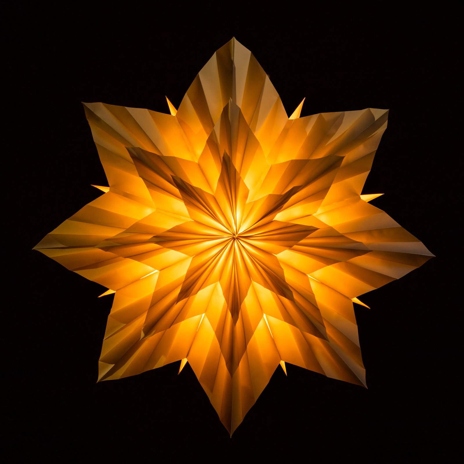 Sterntaler 2024 3D papierová hviezda Ø 60 cm sivá