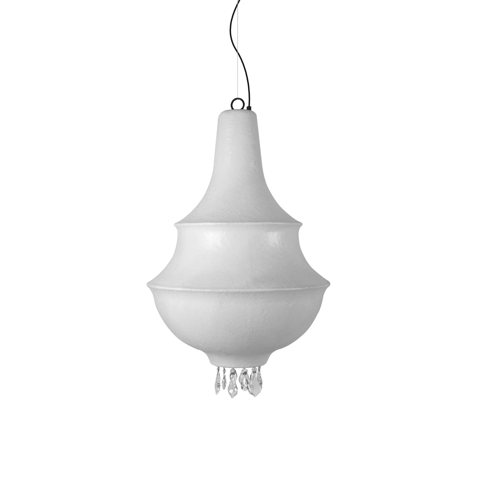 Lampada a sospensione Karman Lady D, bianco, Ø 48 cm, fibra di vetro, E27