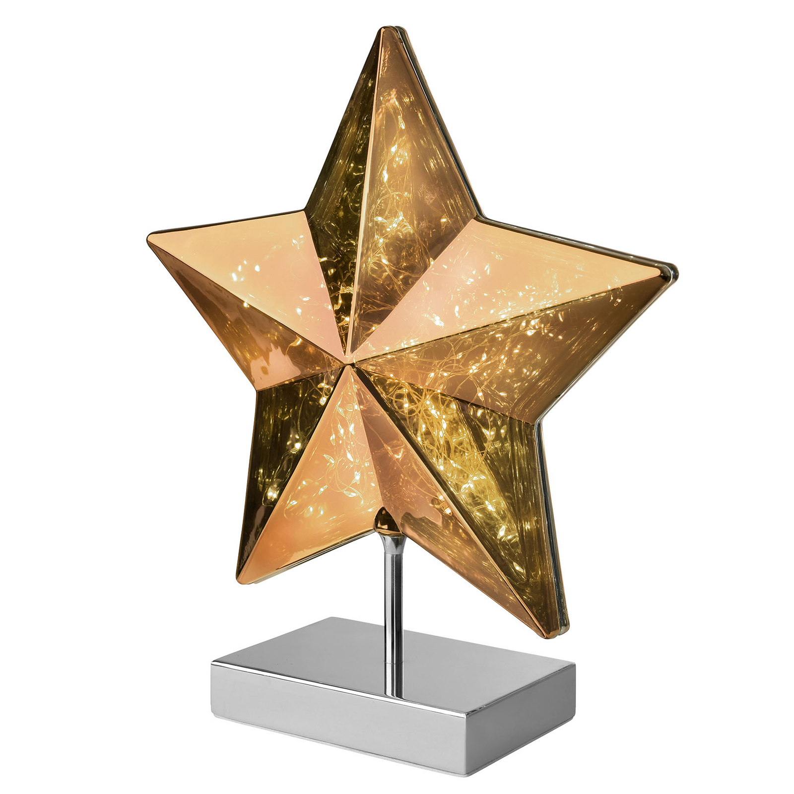 Tischleuchte Stella in Sternform Höhe 34 cm, gold