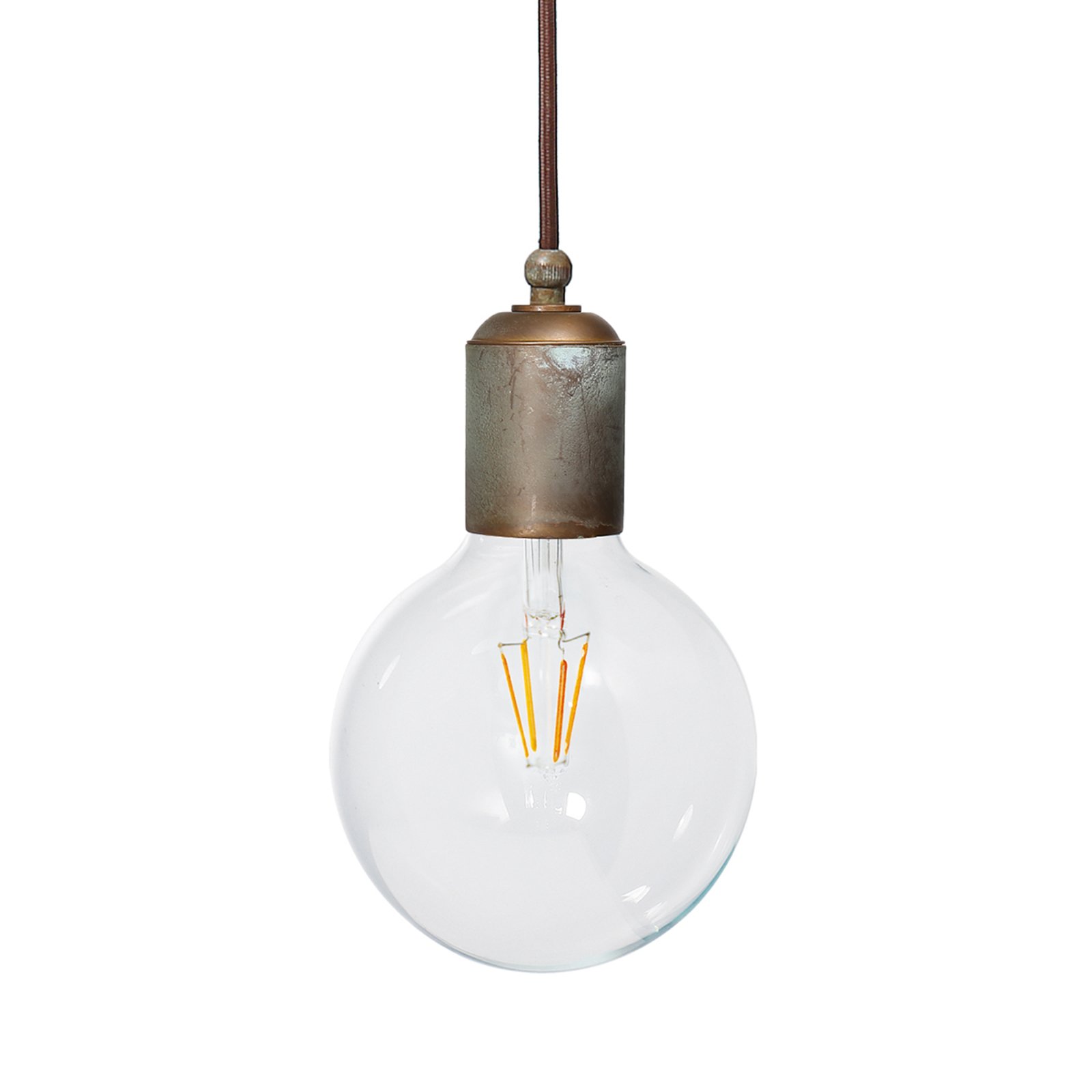 Allen pendant light, antique brass, 1-bulb