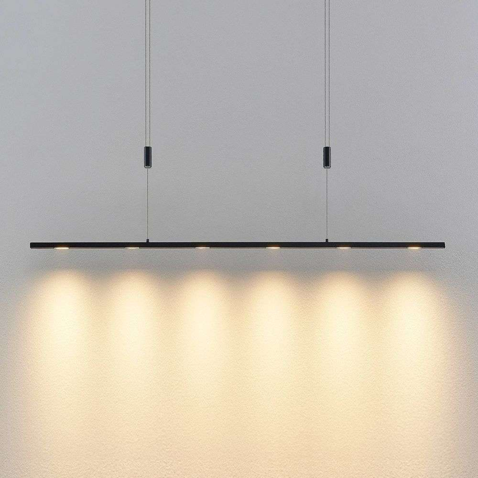 Stakato 6 LED Pendant L120 Black - Lucande