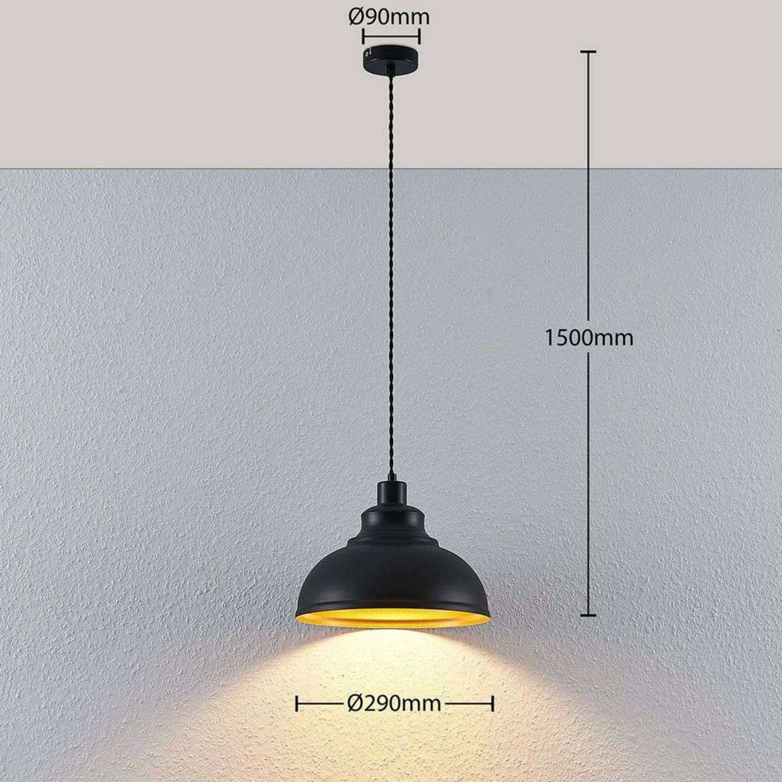 Albertine Pendant Black - Lindby