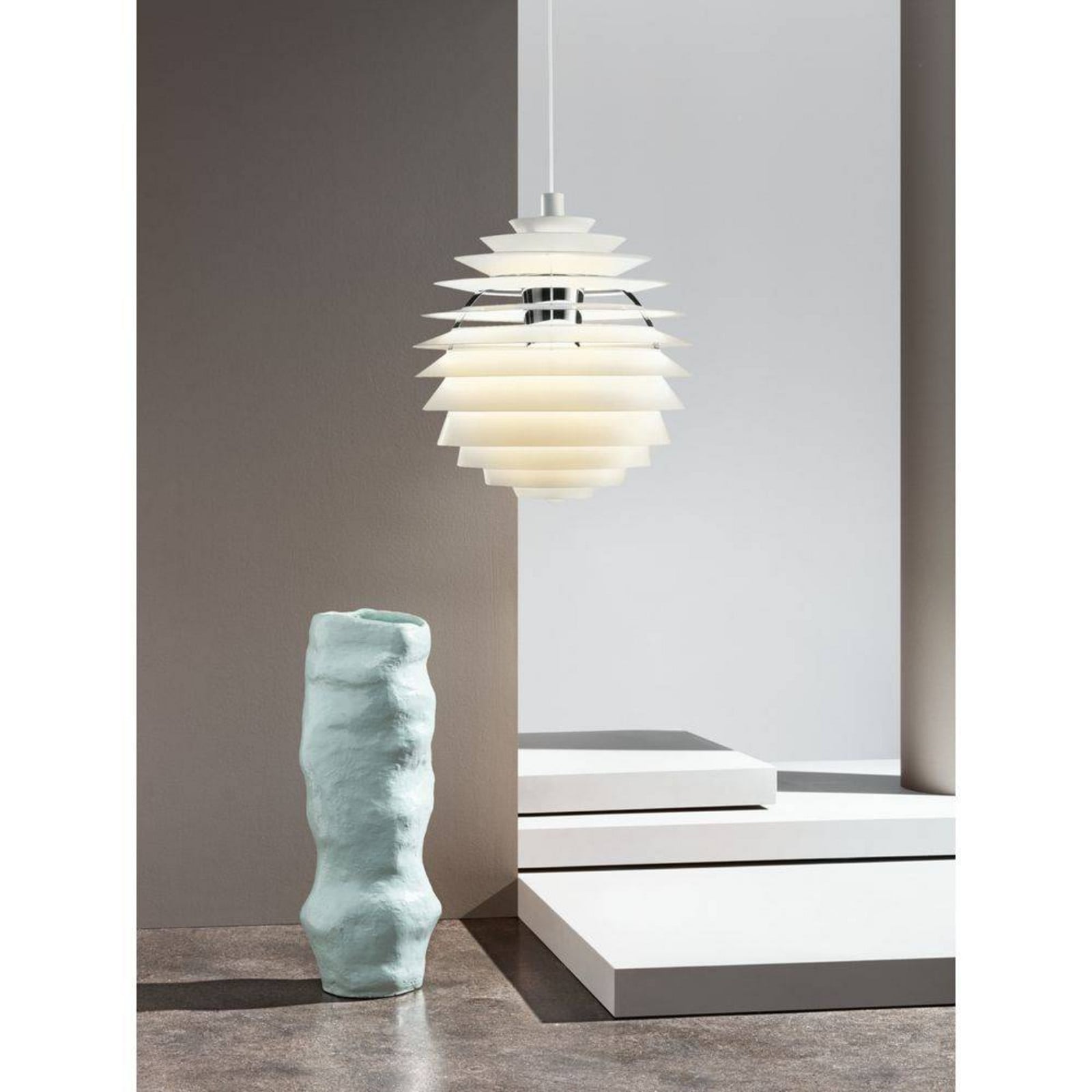 PH Louvre LED-pendellampa, vit, smart Louis Poulsen - Vardagsrum - Aluminium | Produkter - Taklampor | Lampspecialisterna