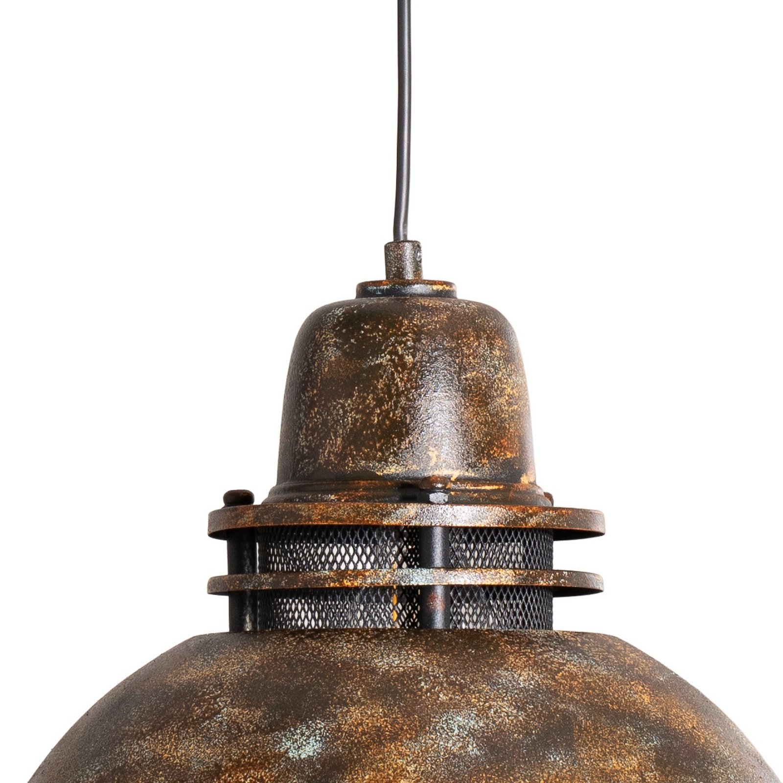 Tibet pendant light, antique brown, Ø 34 cm, metal, E27 Tibet pendant light, antique brown, Ø 34 cm, metal, E27