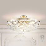 Maytoni Ottilia ceiling light, Ø 65 cm, gold-coloured, crystal