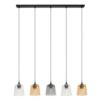 Suspension Lucea, à 5 lampes, mélangée