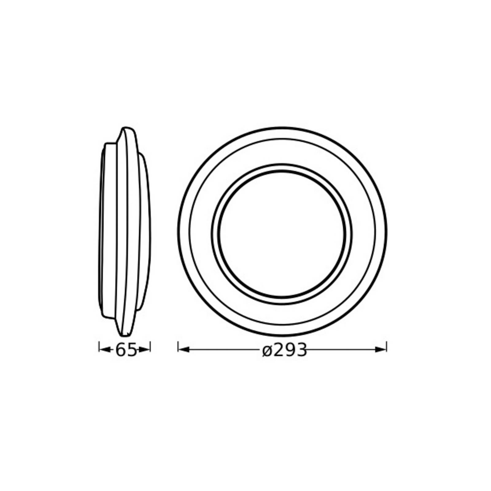 Plafonnier LED OSRAM ORBIS BERLIN, argent, Ø 30 cm Métal