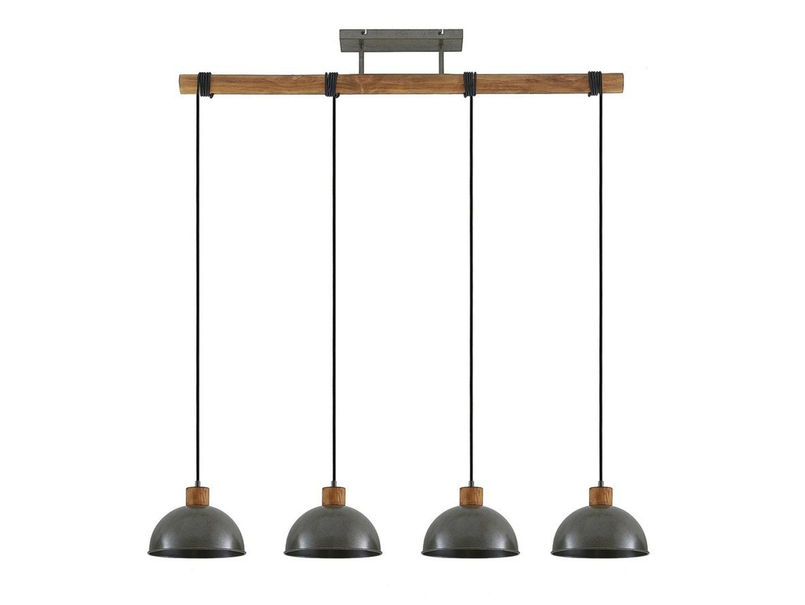 Durbis 4 Závěsná Lampa Dark Grey/Wood - Lindby