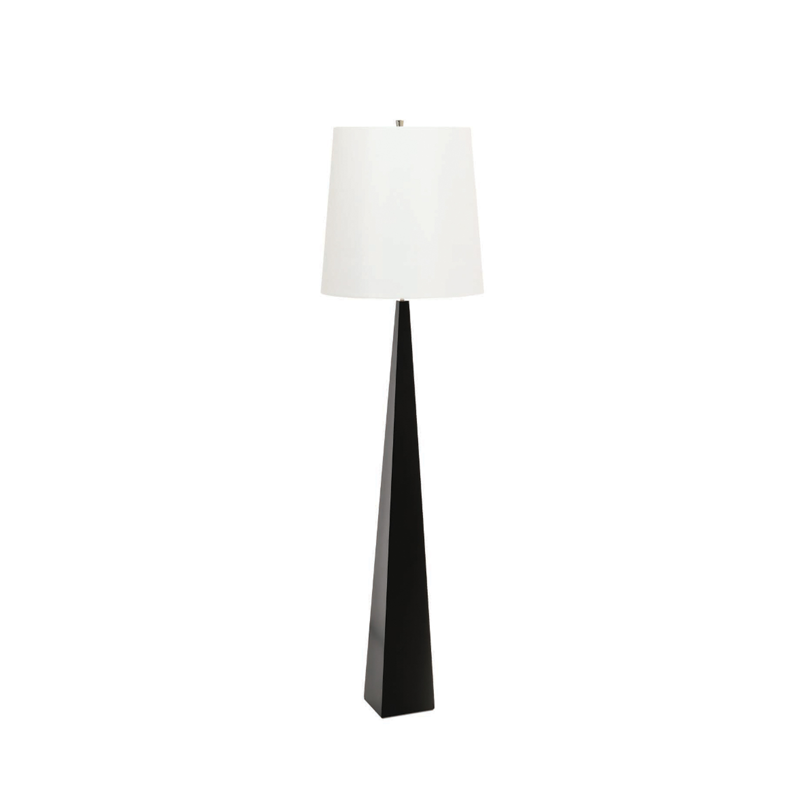 Stojací lampa Ascent, černá, bílé stínidlo