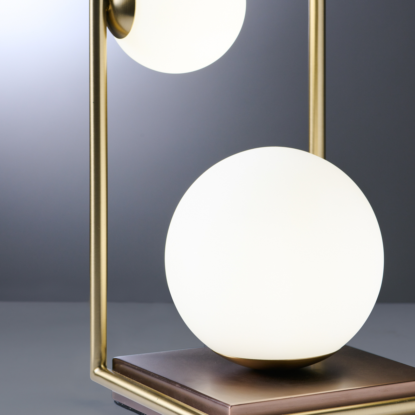 Buble table lamp gold/opal, upper lampshade left