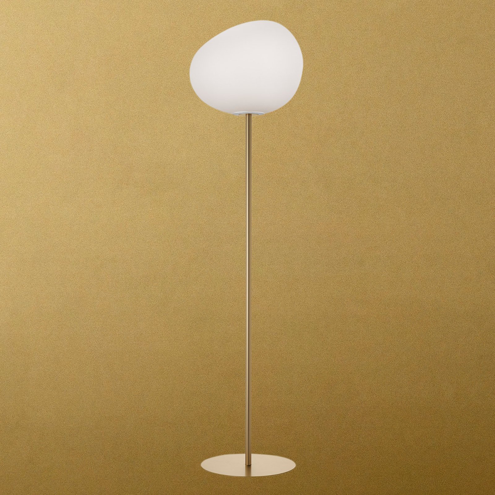 Foscarini Gregg grande lámpara de pie, 186 cm, oro