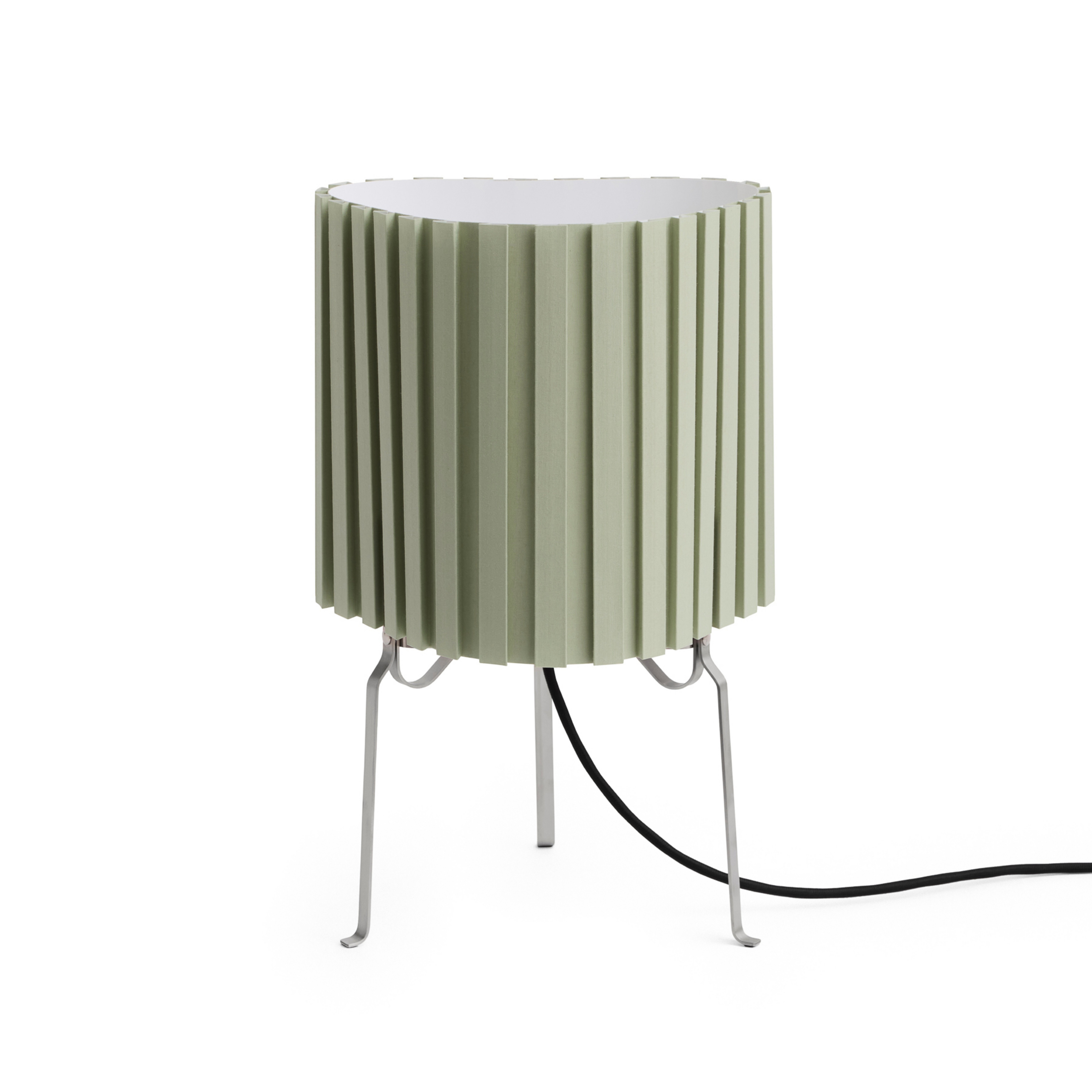 Lampe de table Canelé, verte, hauteur 37 cm, E14, tissu - HAY