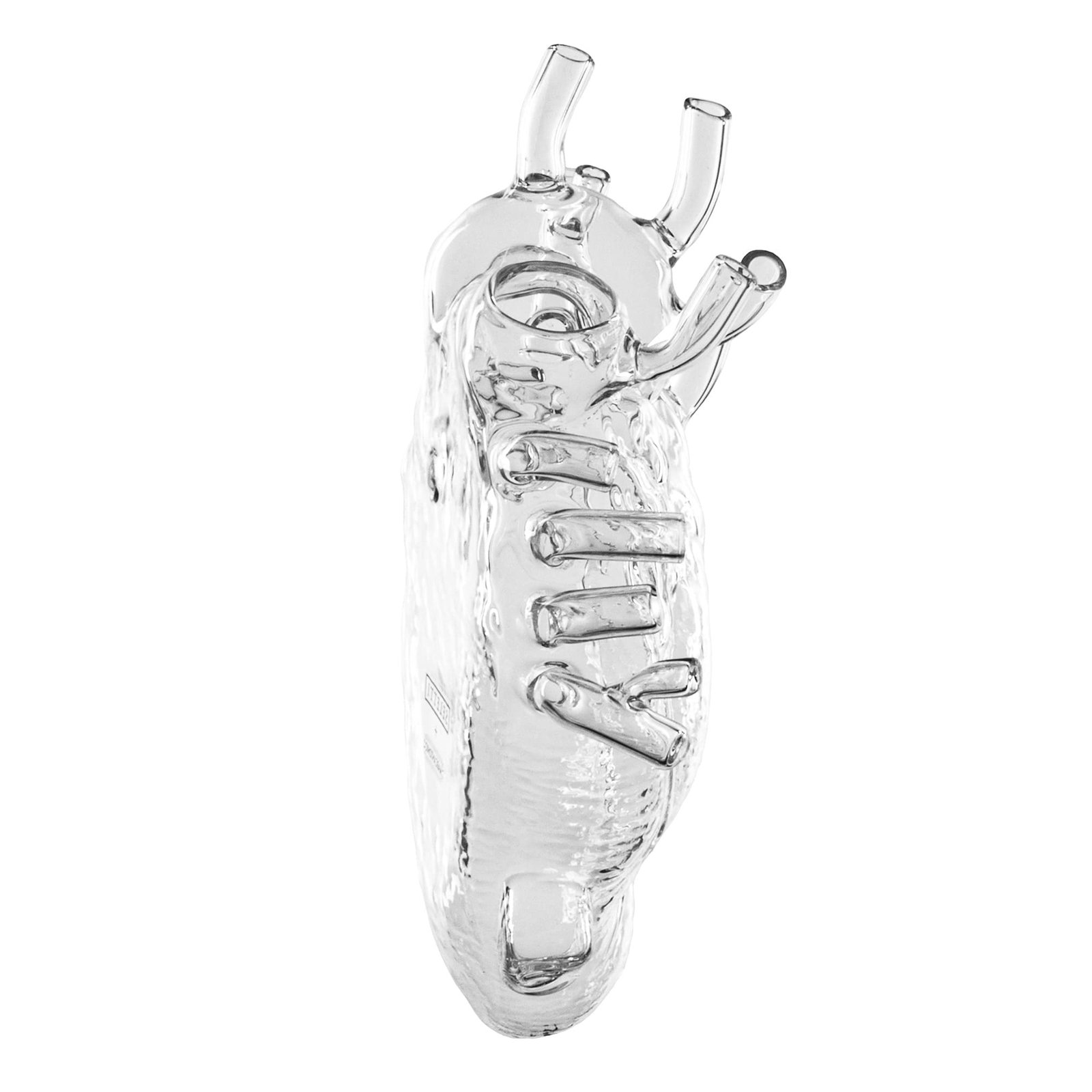 SELETTI Vase Love in Bloom, transparent, hauteur 24 cm, forme de cœur,