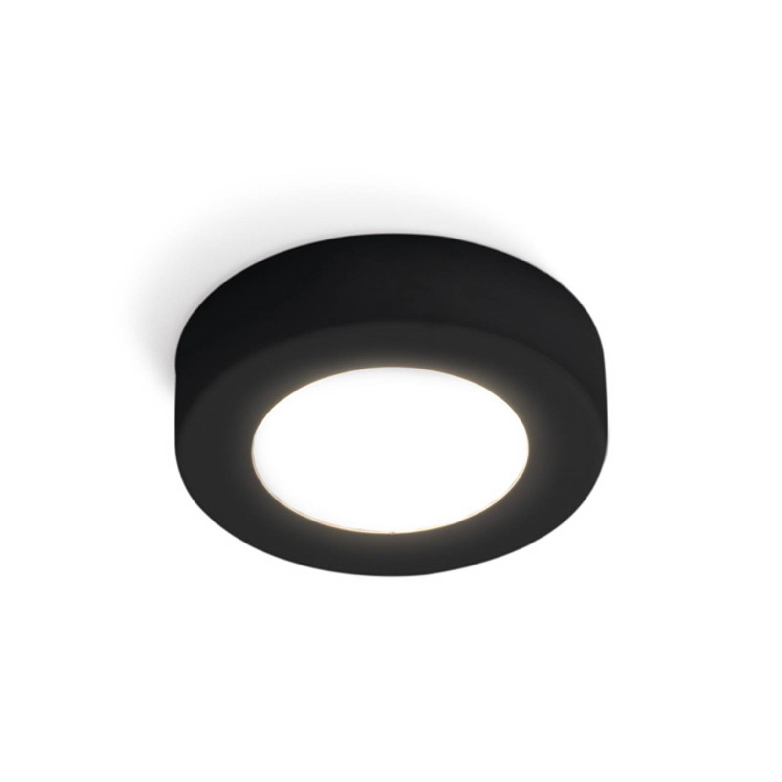 KOLARZ Deckenlampe Click R, schwarz, Metall, GX53, Ø 12 cm günstig online kaufen