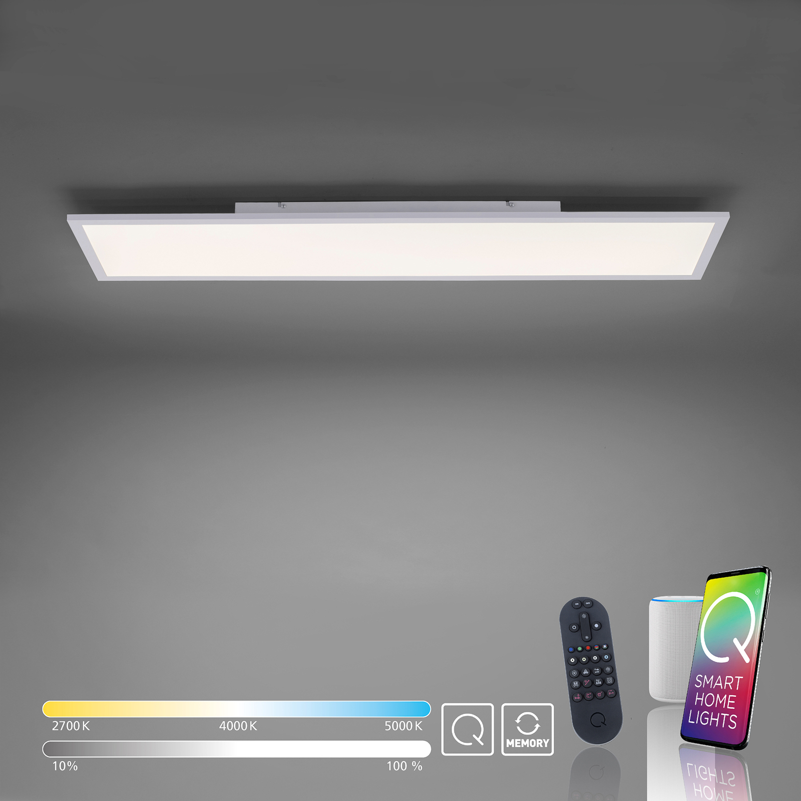 Lampa sufitowa LED Q-FLAG, 120x30 cm, Smart Home
