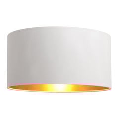 Lampeskærm Alba, Ø 40 cm, E27, hvid/guld