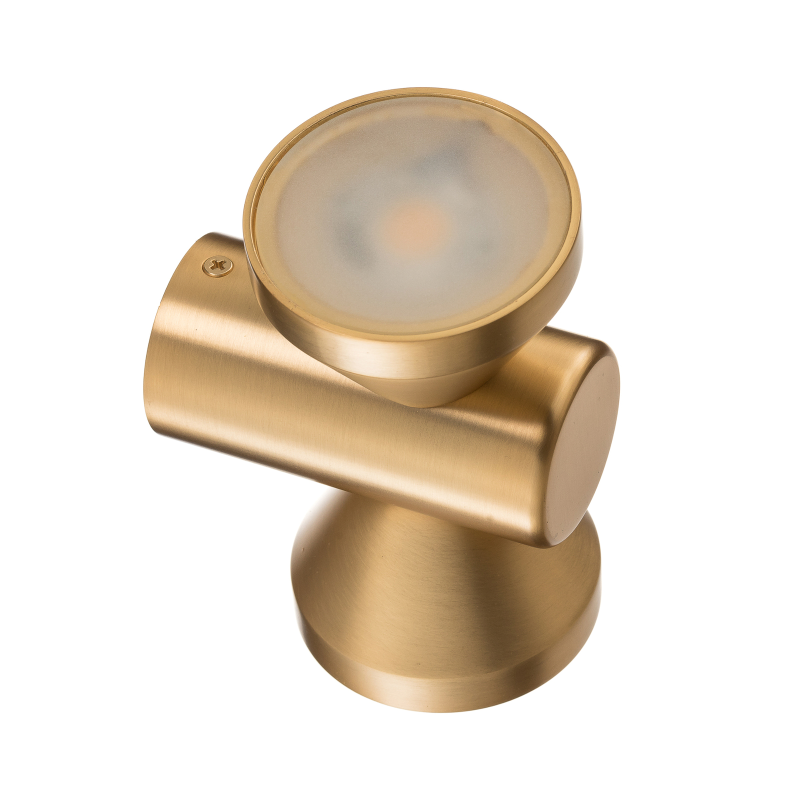 LED-vägglampa Key, 2 lampor, matt guld
